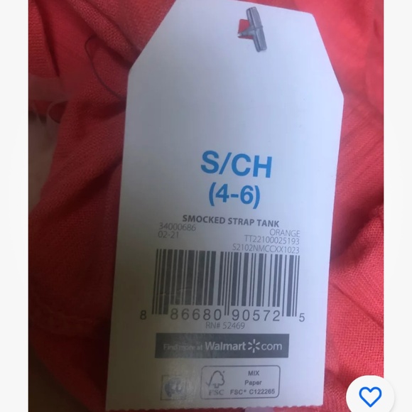 Time and Tru Women’s Smocked Strap Coral Tank Top Size Small … - Picture 7 of 9